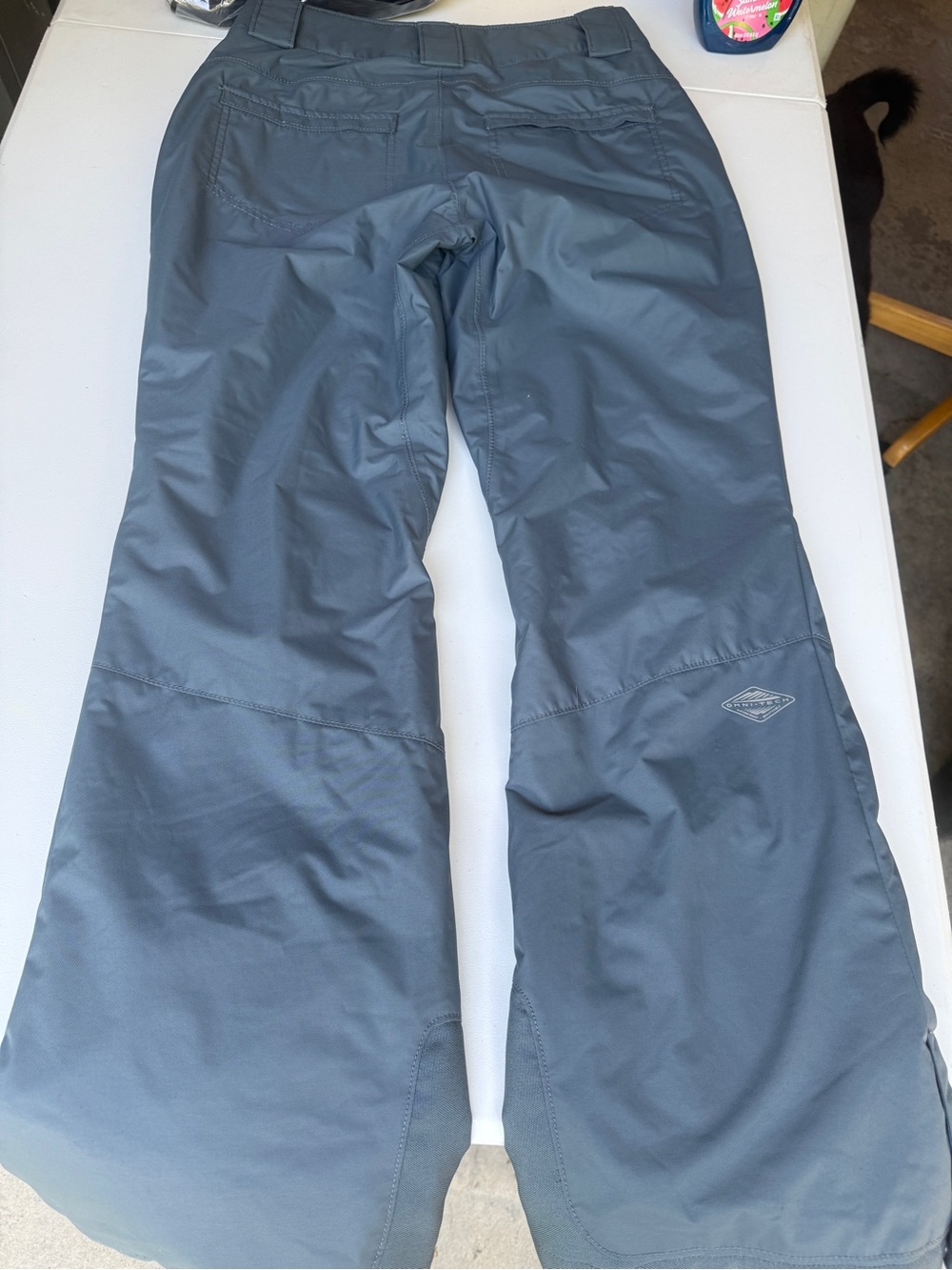 Columbia Omni-Heat Men's Gray /blue Outdoor Shell Pants - Waterproof Performance - Picture 8 of 10